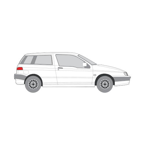 Alfa Romeo 145 3-ovinen hatchback – perforoitu tummennuskalvo