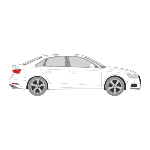Audi A3 Sedan 5-ovinen – perforoitu tummennuskalvo