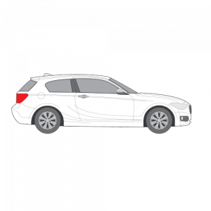 BMW 1-Sarjan 3-ovinen hatchback – perforoitu tummennuskalvo