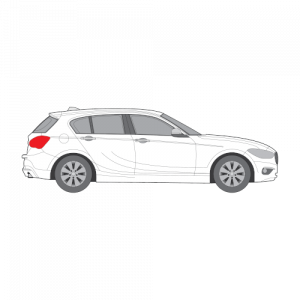 BMW 1-Sarjan 5-ovinen hatchback – perforoitu tummennuskalvo