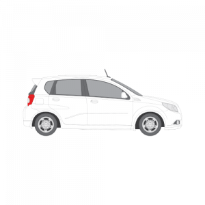 Chevrolet Aveo hatchback 5-Ovinen – perforoitu tummennuskalvo