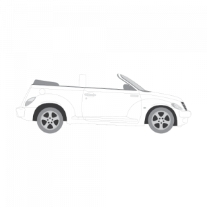 Chrysler PT Cruiser avoauto – perforoitu tummennuskalvo
