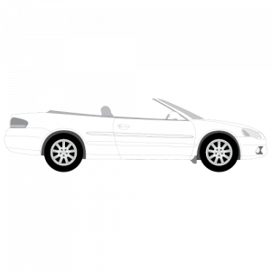 Chrysler Sebring avoauto – perforoitu tummennuskalvo