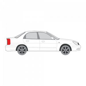 Daewoo Nubira sedan – perforoitu tummennuskalvo