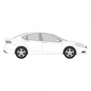 Dodge Dart sedan – perforoitu tummennuskalvo