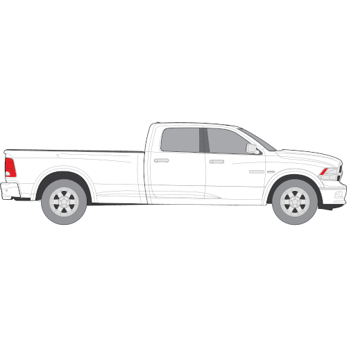 Dodge Ram 1500/2500/3500 Crew Cabin – perforoitu tummennuskalvo