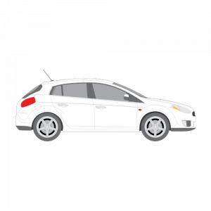 Fiat Bravo 5-ovinen – perforoitu tummennuskalvo
