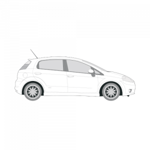 Fiat Grande Punto 5-ovinen – perforoitu tummennuskalvo