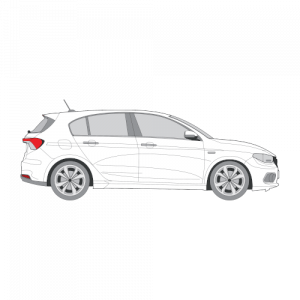 Fiat Tipo 5-ovinen hatchback – perforoitu tummennuskalvo