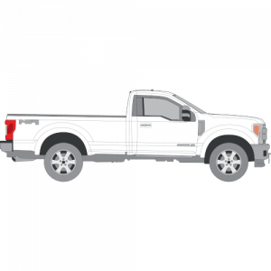 Ford F-250 ja F-350 Regular Cab – perforoitu tummennuskalvo