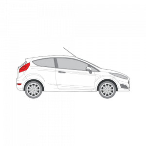 Ford Fiesta hatchback 3-ovinen – perforoitu tummennuskalvo