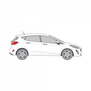 Ford Fiesta hatchback 5-ovinen – perforoitu tummennuskalvo