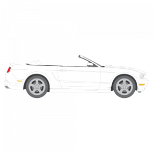 Ford Mustang avomalli – perforoitu tummennuskalvo