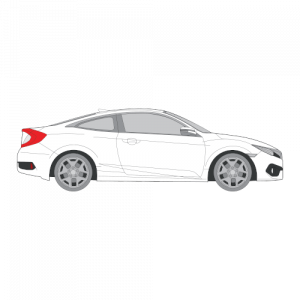 Honda Civic coupe – perforoitu tummennuskalvo