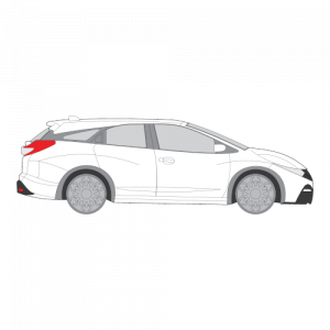 Honda Civic farmari – perforoitu tummennuskalvo