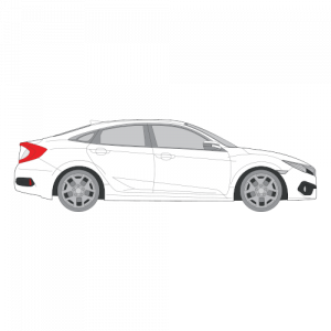 Honda Civic sedan – perforoitu tummennuskalvo