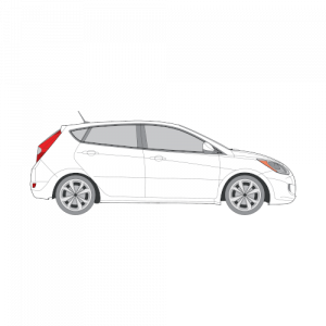 Hyundai Accent hatchback 5-ovea – perforoitu tummennuskalvo