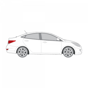 Hyundai Accent sedan – perforoitu tummennuskalvo
