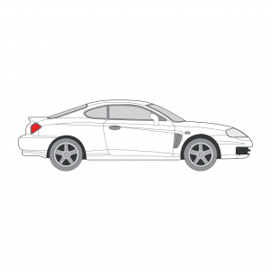 Hyundai Coupe – perforoitu tummennuskalvo