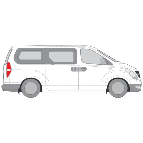 Hyundai H1 (Useita malleja) – perforoitu tummennuskalvo