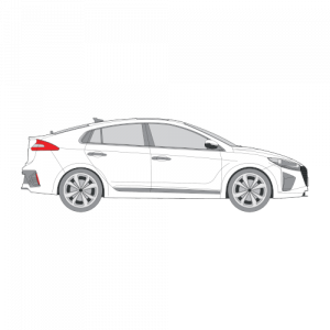 Hyundai Ioniq 5-ovinen – perforoitu tummennuskalvo