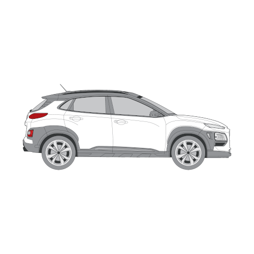Hyundai Kona – perforoitu tummennuskalvo