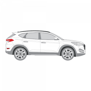Hyundai Tucson – perforoitu tummennuskalvo