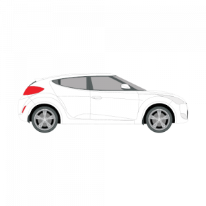 Hyundai Veloster hatchback 4-ovinen – perforoitu tummennuskalvo