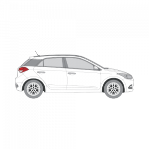 Hyundai i20 hatchback 5-ovinen – perforoitu tummennuskalvo