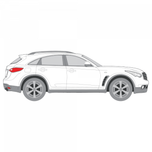 Infiniti QX70 – perforoitu tummennuskalvo