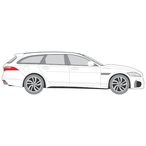 Jaguar XF Sportbrake – perforoitu tummennuskalvo
