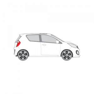 Kia Picanto 3-ovinen – perforoitu tummennuskalvo