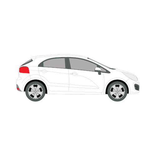 Kia Rio 5 – perforoitu tummennuskalvo