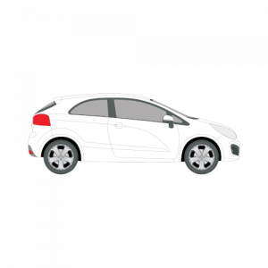 Kia Rio 3-ovinen hatchback – perforoitu tummennuskalvo