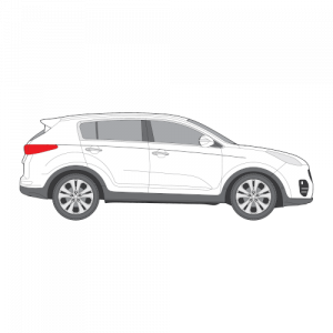 Kia Sportage – perforoitu tummennuskalvo