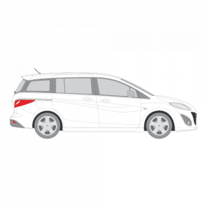 Mazda 5 – perforoitu tummennuskalvo