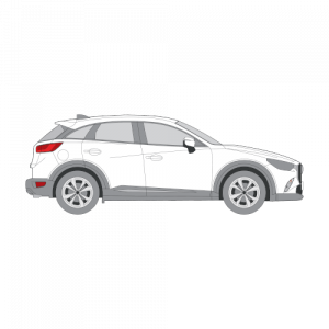 Mazda CX-3 – perforoitu tummennuskalvo