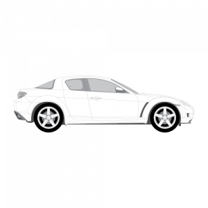 Mazda RX-8 – perforoitu tummennuskalvo