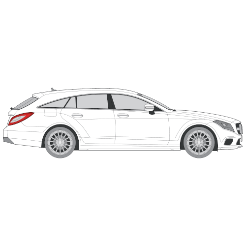 Mercedes-Benz CLS Shooting Brake – perforoitu tummennuskalvo