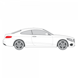 Mercedes-Benz C-Sarjan coupe – perforoitu tummennuskalvo