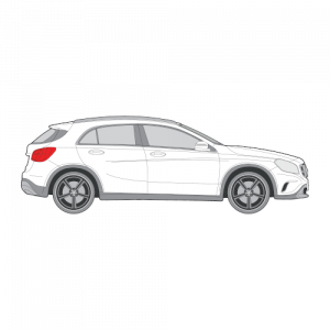 Mercedes-Benz GLA – perforoitu tummennuskalvo
