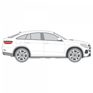 Mercedes-Benz GLE 5-ovinen coupe – perforoitu tummennuskalvo