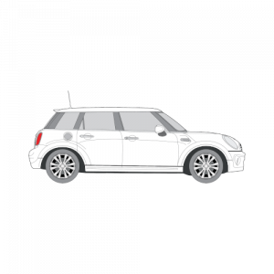 Mini Cooper 5-ovinen hatchback – perforoitu tummennuskalvo