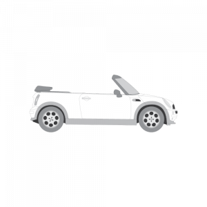 Mini Cooper avoauto – perforoitu tummennuskalvo