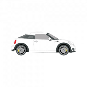 Mini Cooper coupe – perforoitu tummennuskalvo