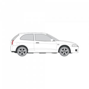 Mitsubishi Colt 3-ovinen hatchback – perforoitu tummennuskalvo