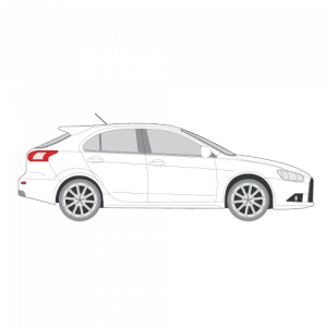 Mitsubishi Lancer sportback – perforoitu tummennuskalvo