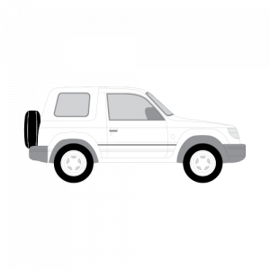 Mitsubishi Pajero 3-ovinen – perforoitu tummennuskalvo