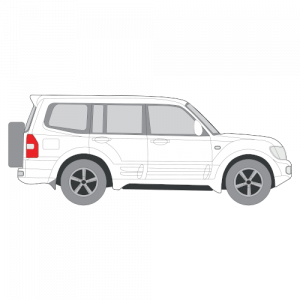 Mitsubishi Pajero LWB – perforoitu tummennuskalvo