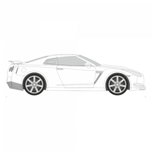 Nissan GT-R Coupe – perforoitu tummennuskalvo